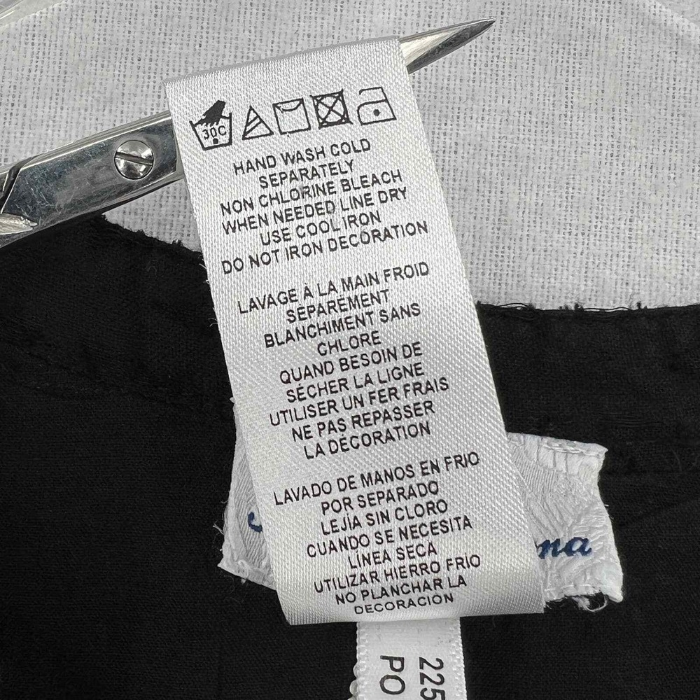 TOMMY BAHAMA Textured Tiered Short Dress Womens XS Black Cotton Clip Embroidered - Picture 16 of 16